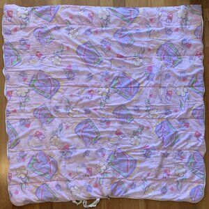 Vintage 90s Hearts & Flowers Sleeping Bag for Kids/Girls - Pink - 57.5" x 28"